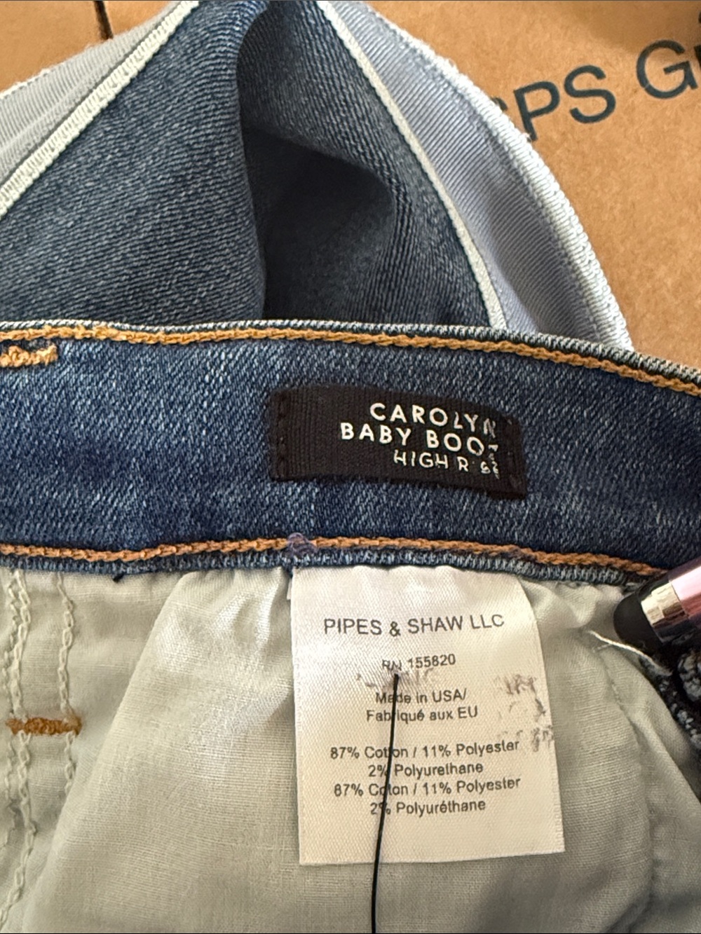 Veronica Beard Carolyn Baby Boot High Rise Jeans Carolina Stripe Size 25 - Picture 8 of 8